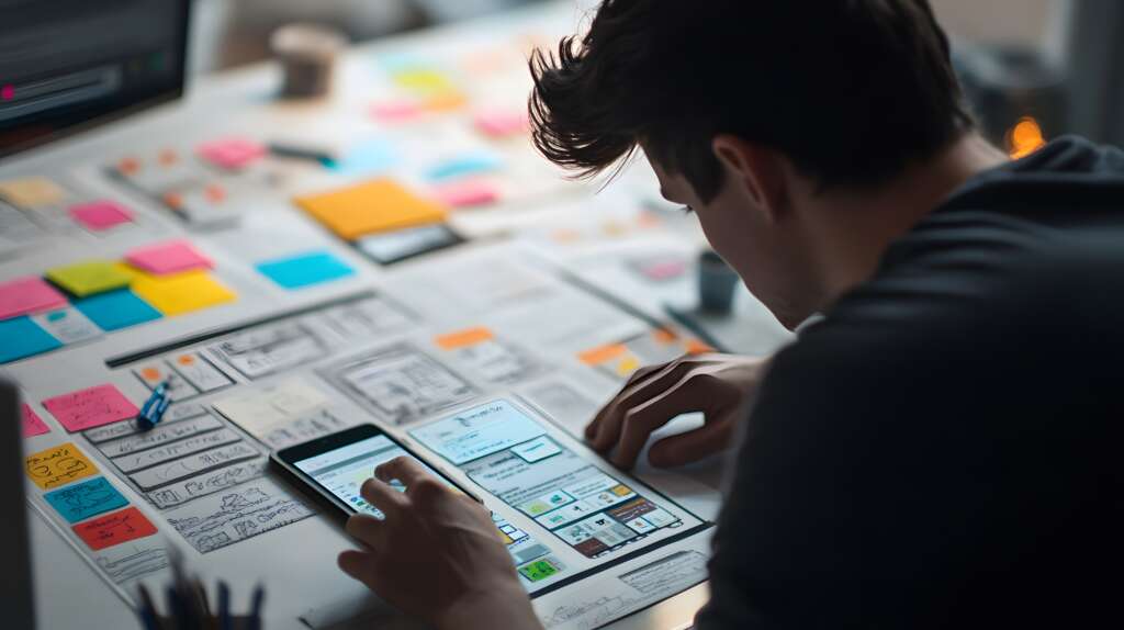 UI UX Design Process Diagram – Research, Design, Build
