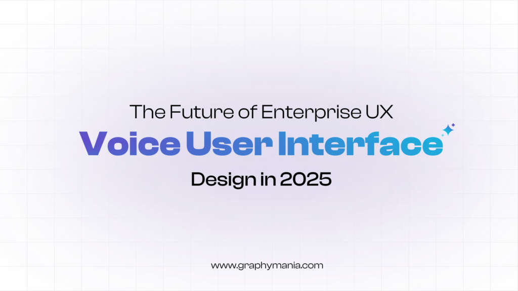 Employees using enterprise dashboards with voice UI commands in a futuristic office setting