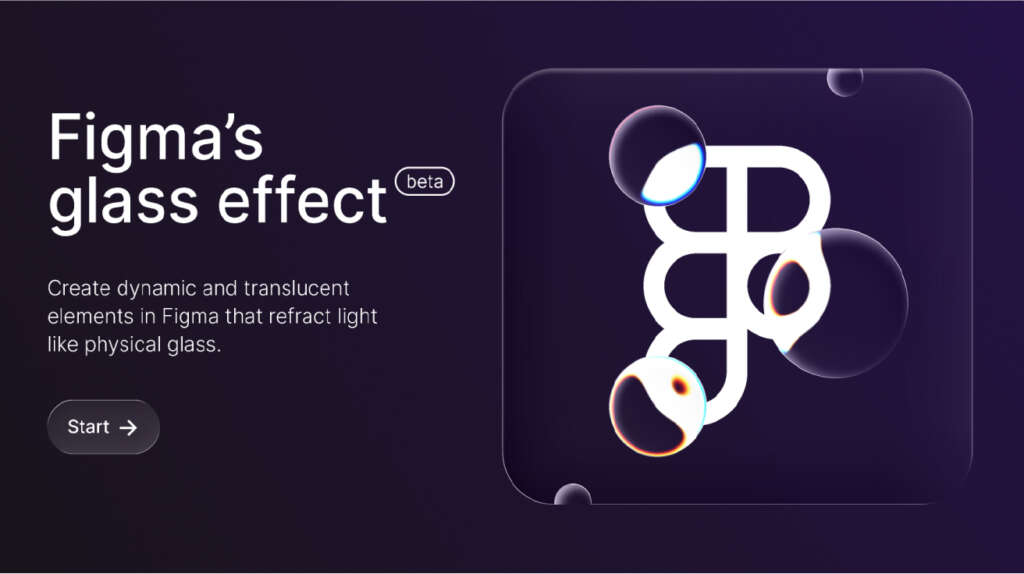 Glass Effect UI: dashboard with translucent glass cards over a colorful background, clear text and icons, soft light highlights.