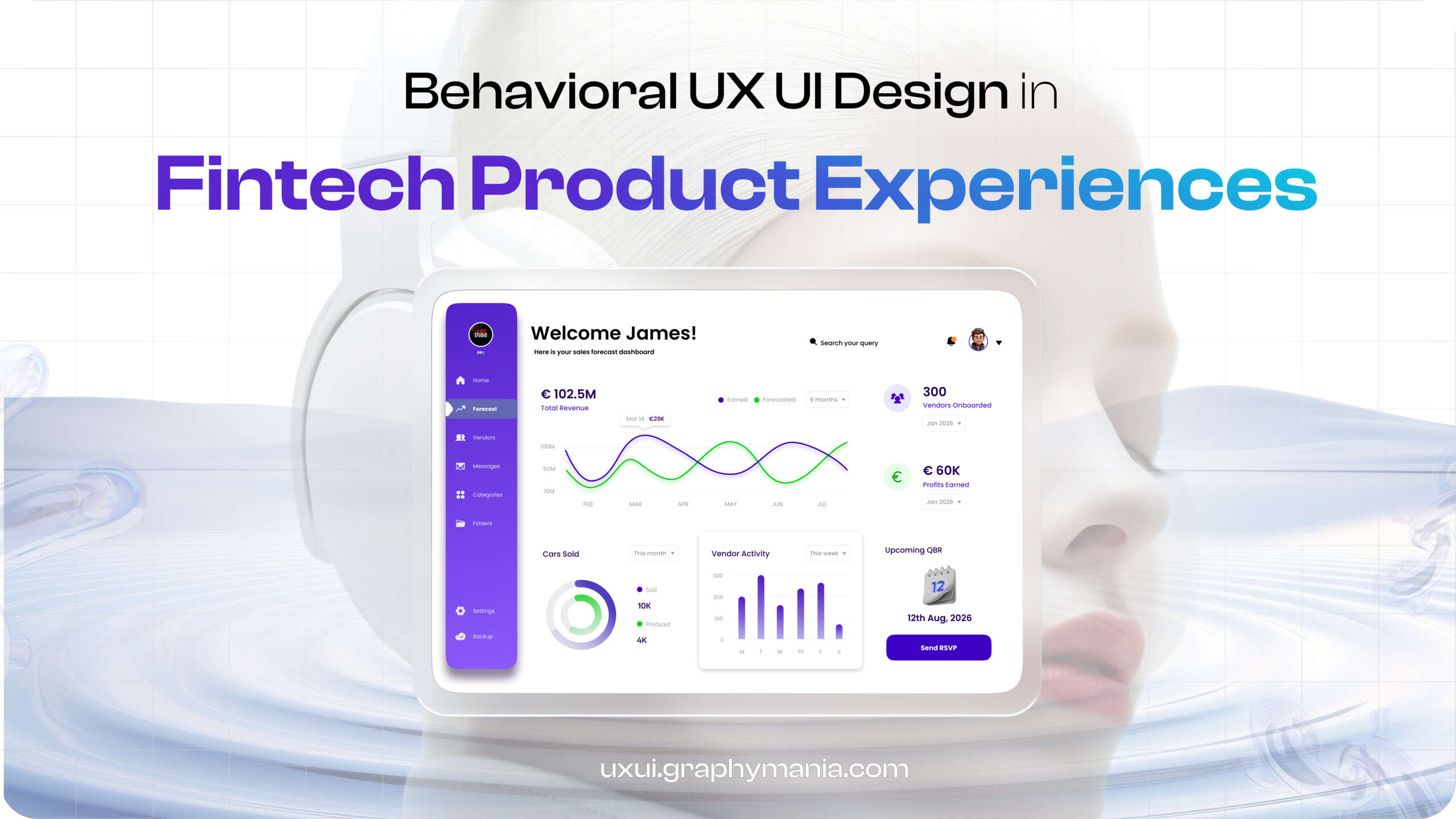 Behavioral UX UI design in fintech product interface showing user psychology, trust signals, and digital banking interactions