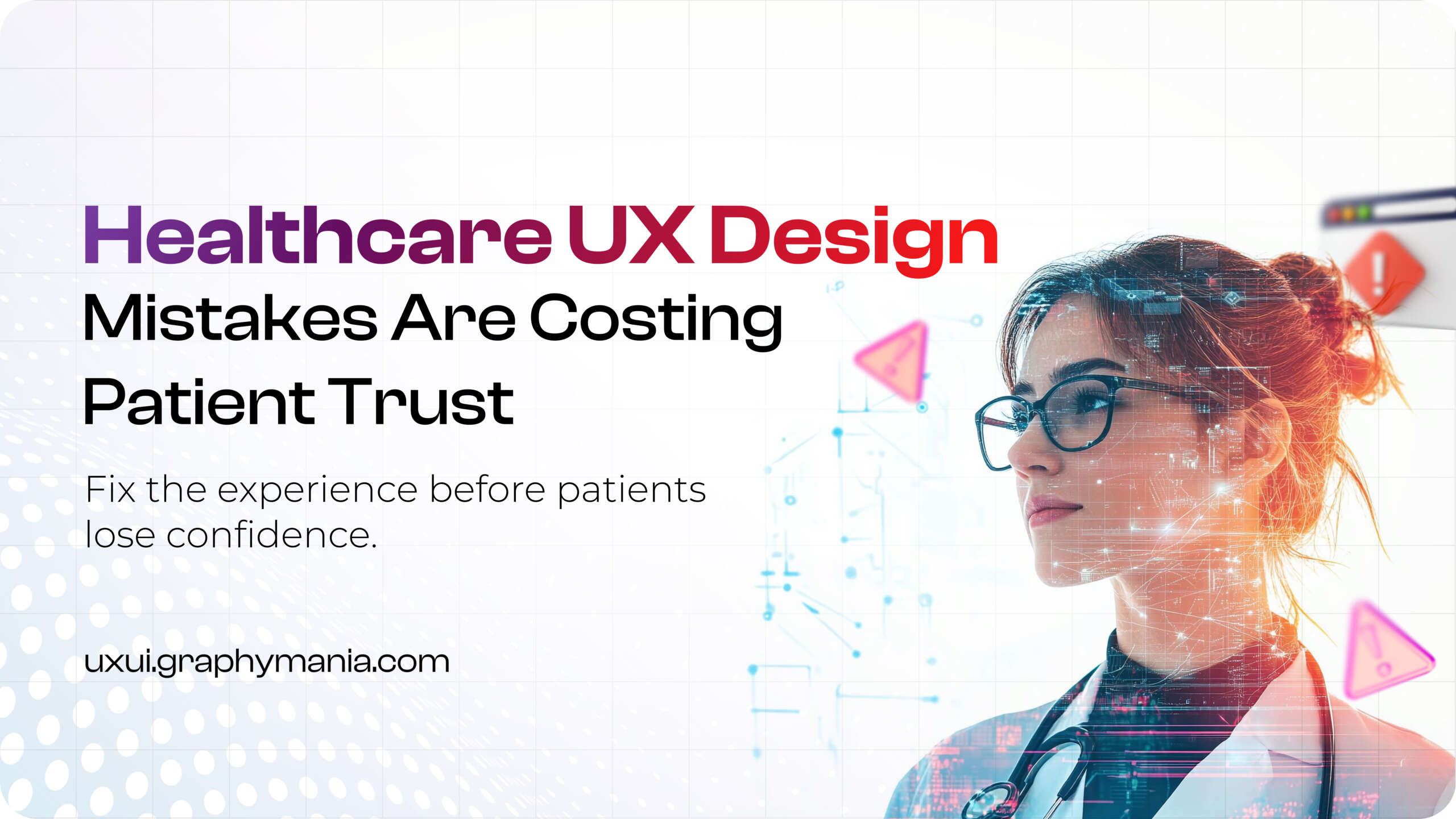 Confusing healthcare app interface illustrating poor healthcare UX design affecting patient experience